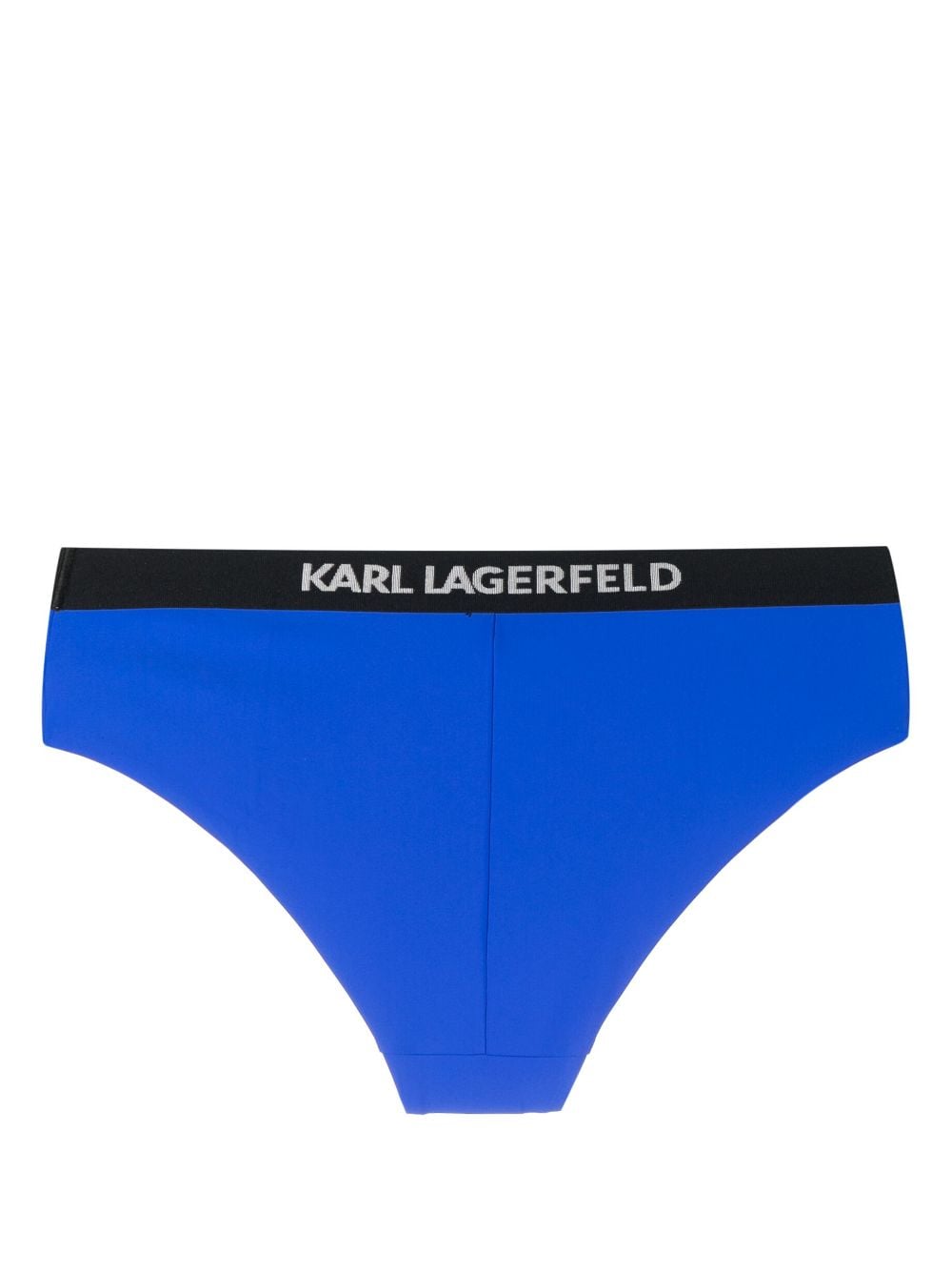 Shop Karl Lagerfeld Logo-waistband Bikini In Blue