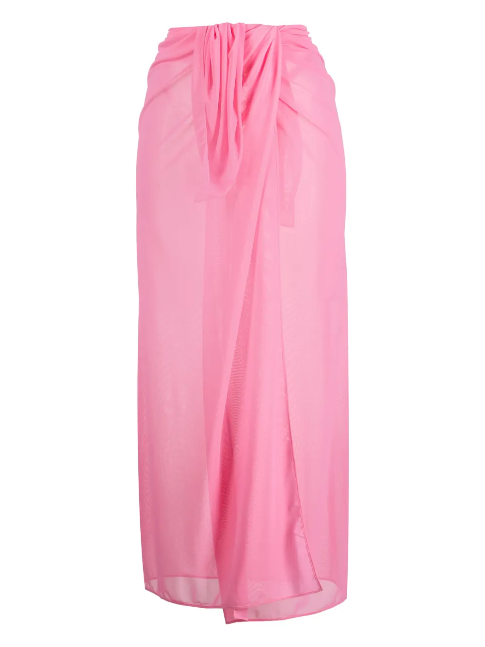 fisico sheer wrap-around sarong - pink