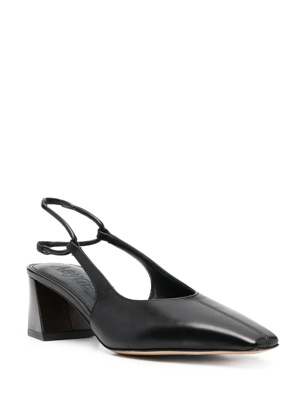 Aeyde Polly leren slingback pumps - Zwart