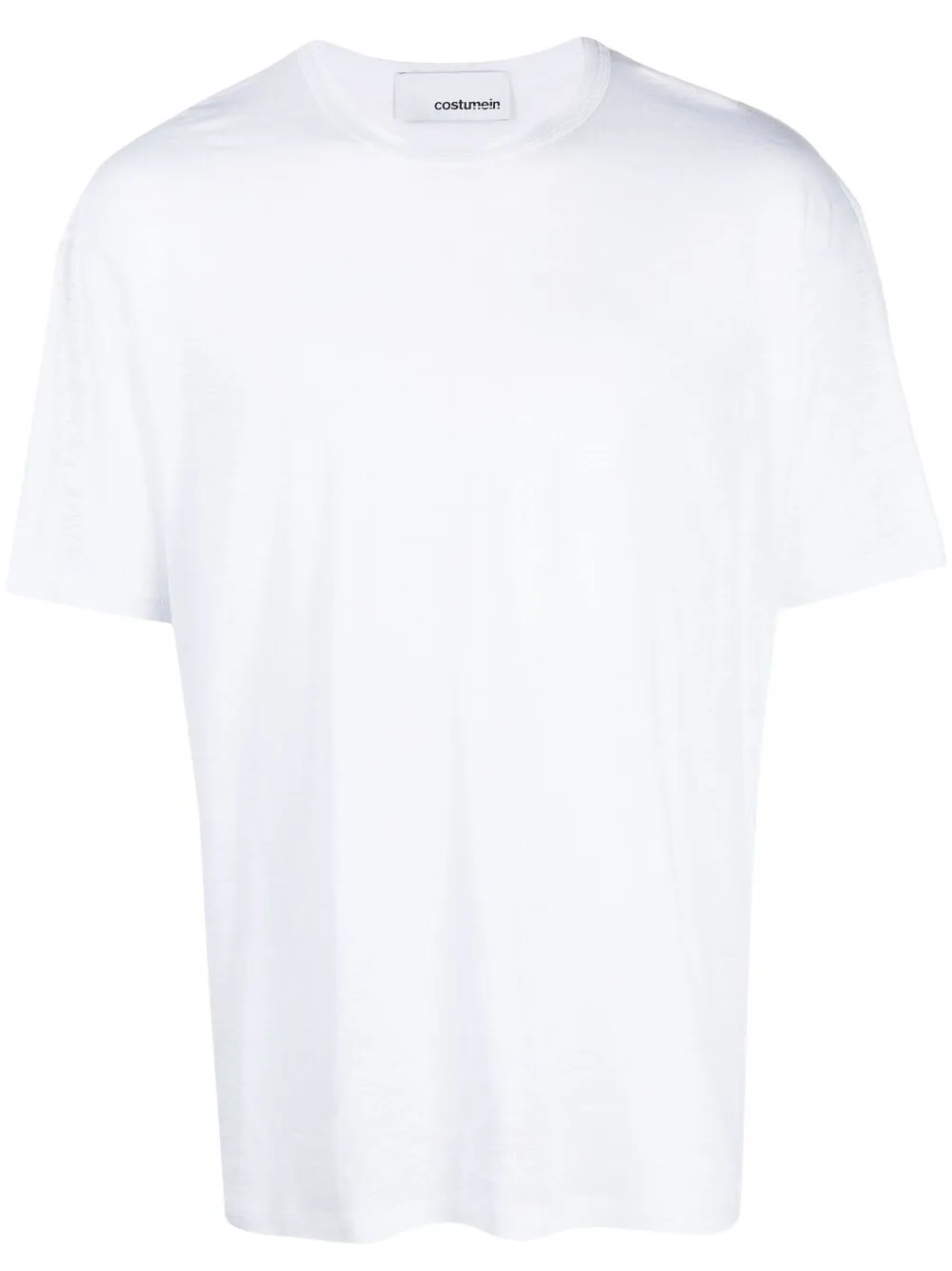 Costumein Slub-texture Linen T-shirt In White