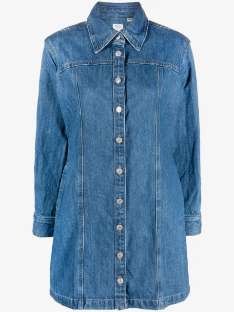 Levi's long-sleeve button-up mini dress