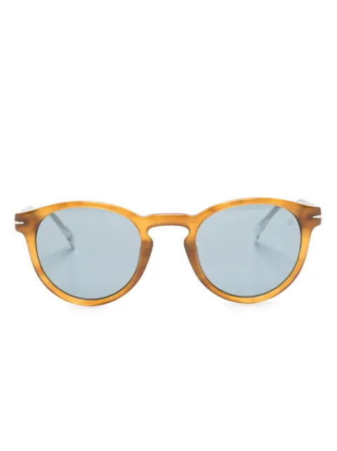 Eyewear by David Beckham monogram-embellished round-frame sunglasses