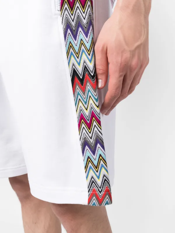 新品未使用 ミッソーニ ジグザグ ショートパンツ スウェット生地 36 カラフル Missoni ジグザグディテール ショートパンツ | ホワイト | FARFETCH JP