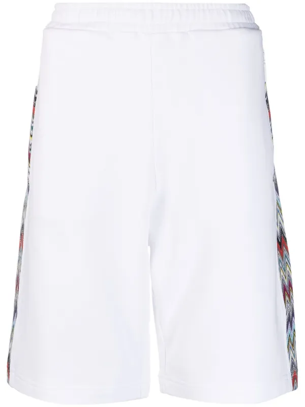 美品 ミッソーニ ショートパンツ ジグザグ シェブロン柄 レーヨン コットン Missoni ジグザグディテール ショートパンツ | ホワイト | FARFETCH JP
