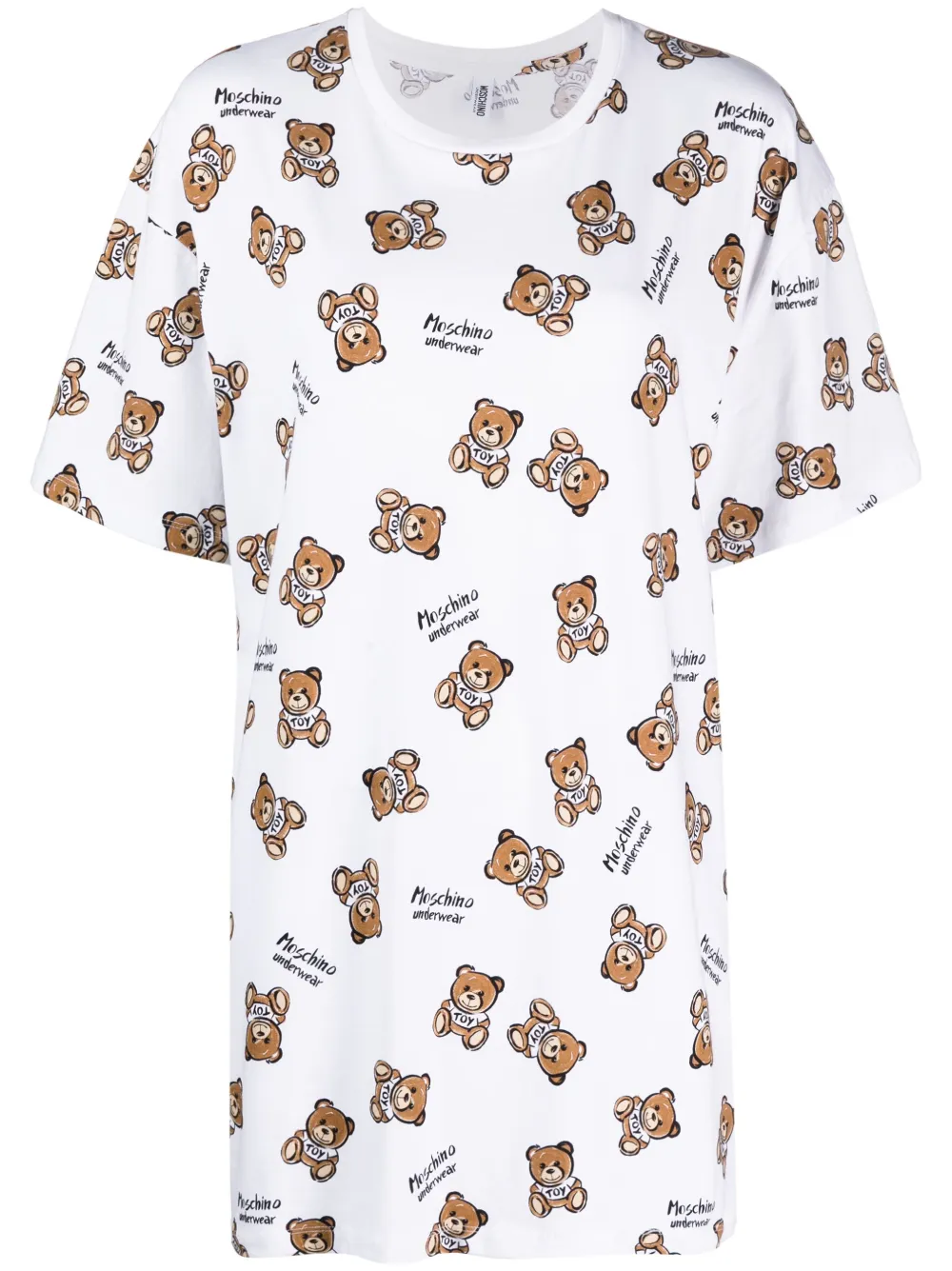 Moschino Teddy Bear short-sleeve nightdress - White