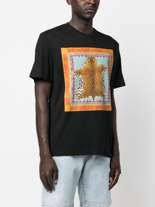 Just Cavalli graphic-print short-sleeved Cotton T-shirt - Farfetch