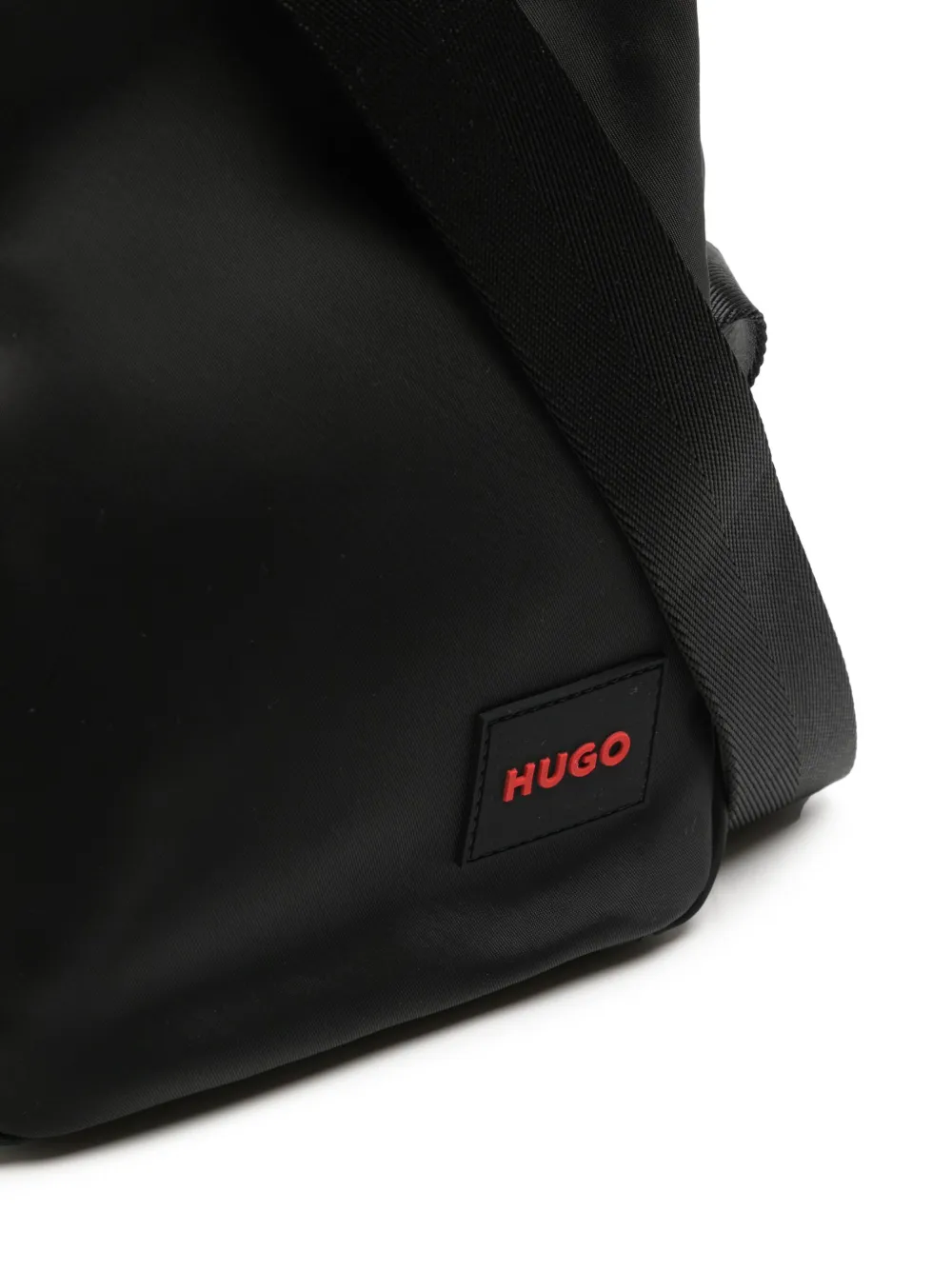 Hugo Boss Logo-patch Messenger Bag In Black