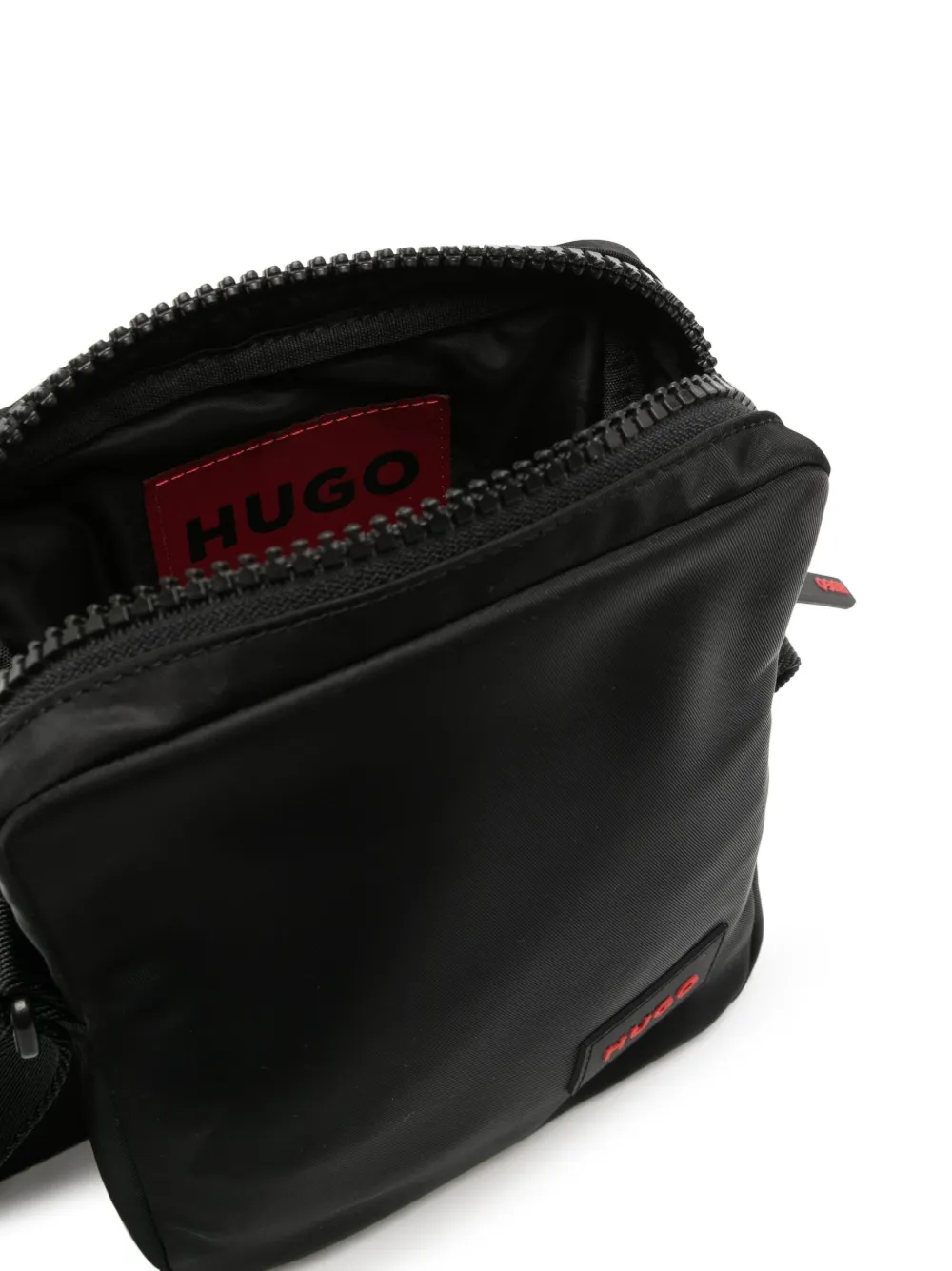Hugo Boss Logo-patch Messenger Bag In Black