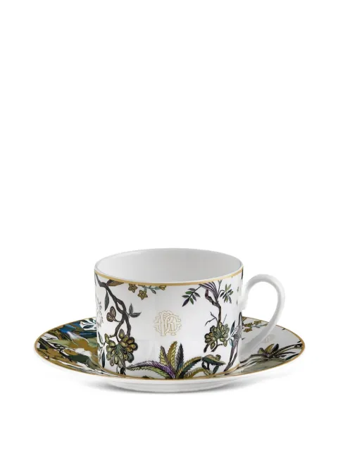 Roberto Cavalli Home floral-print teacup set
