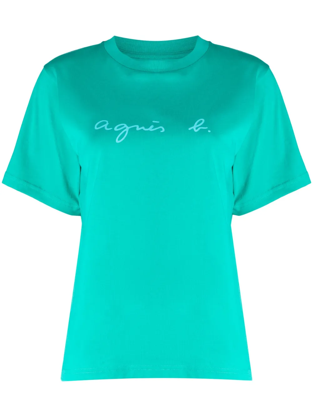 Agnès B. Logo-print Cotton T-shirt In Green