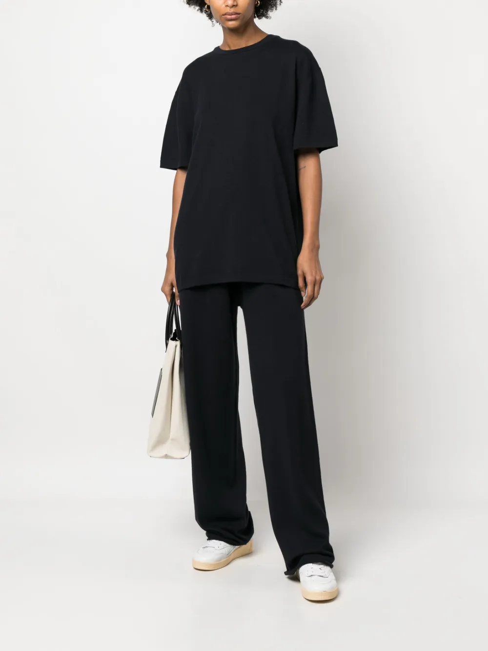 Extreme Cashmere Classic Cotton-cashmere T-shirt In Blue