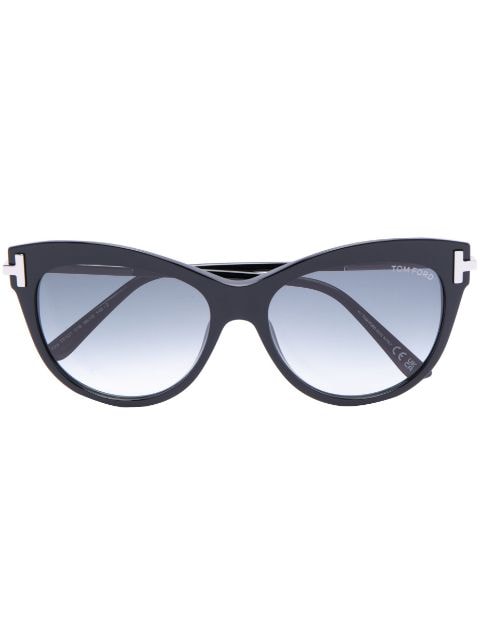 cat-eye frame logo sunglasses