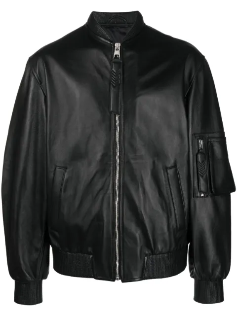 Manokhi Savona leather bomber jacket