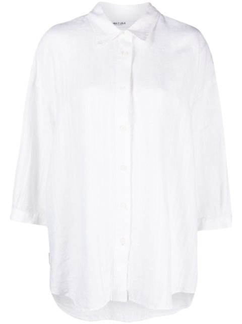 Bimba y Lola - wide-sleeved linen-blend shirt