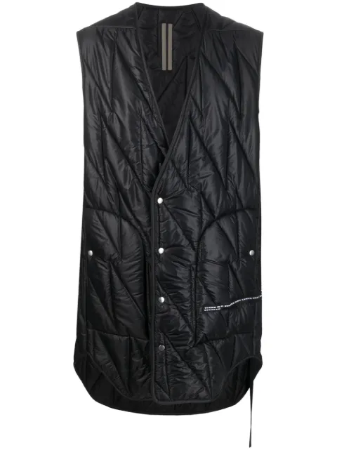 Rick Owens DRKSHDW quilted mid-length gilet