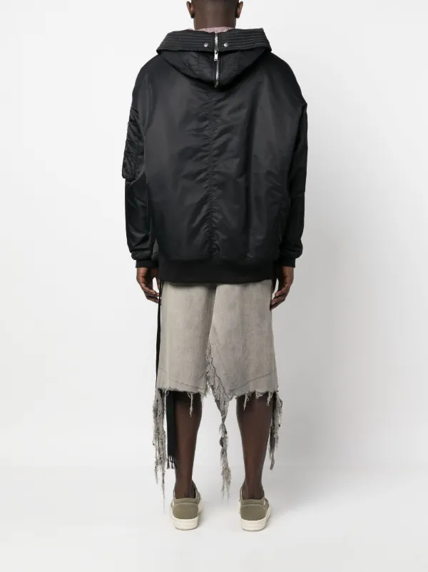 Rick Owens DRKSHDW logo-patch Hooded Jacket | Black | FARFETCH
