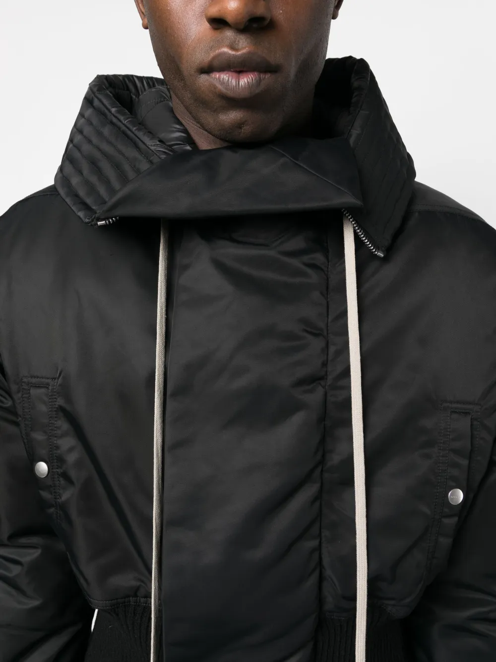 Shop Rick Owens Long-sleeve Hooded Jacket In Black