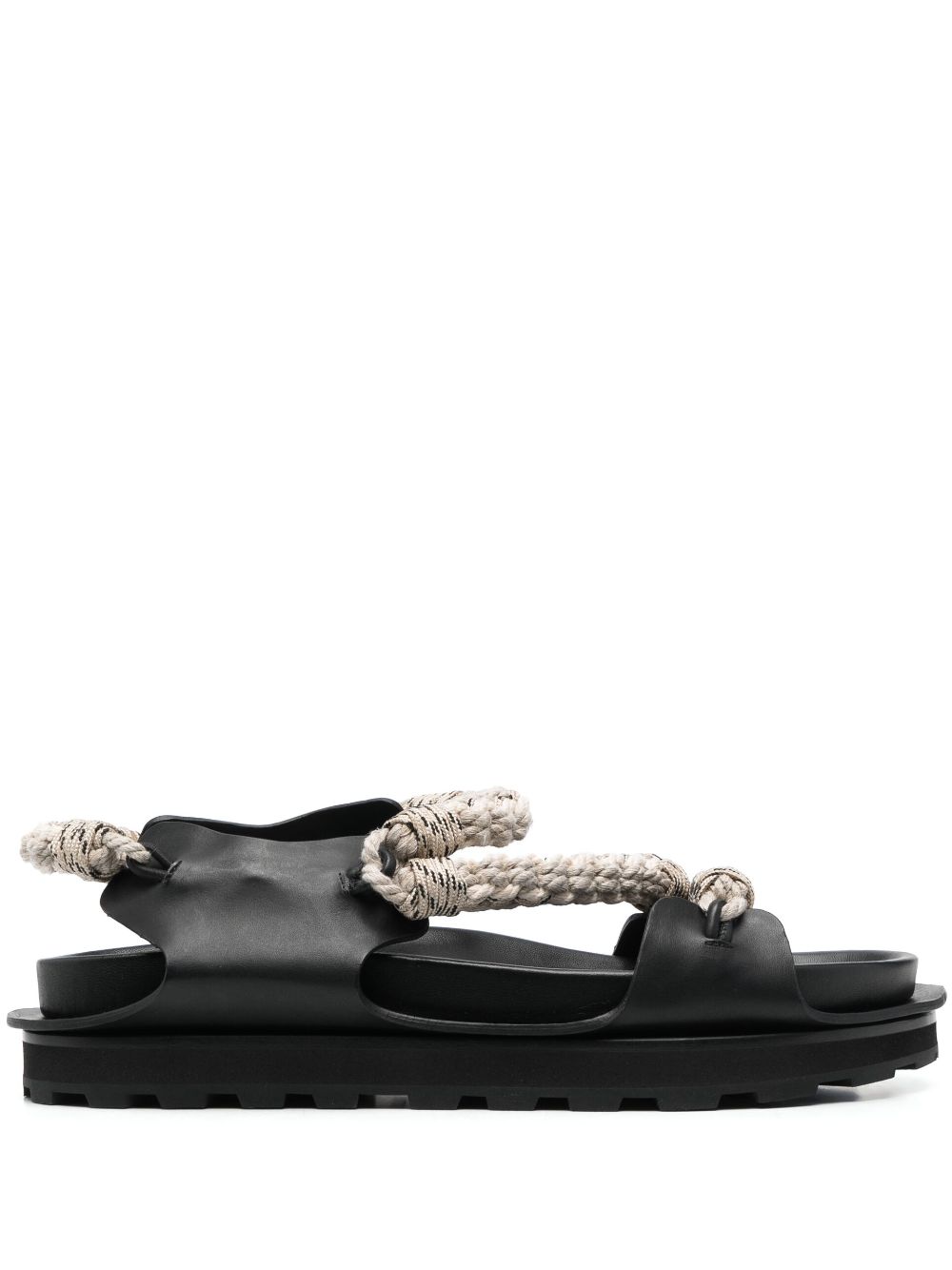 Jil Sander flat rope-detail sandals - Black