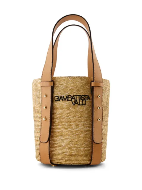 Giambattista Valli Panier logo-embroidered beach bag