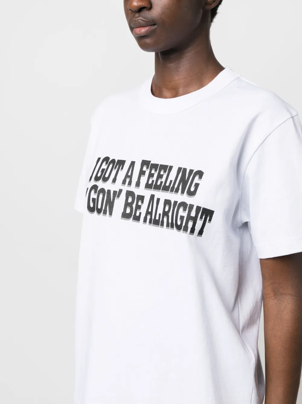 Sacai スローガン Tシャツ | ホワイト | FARFETCH JP
