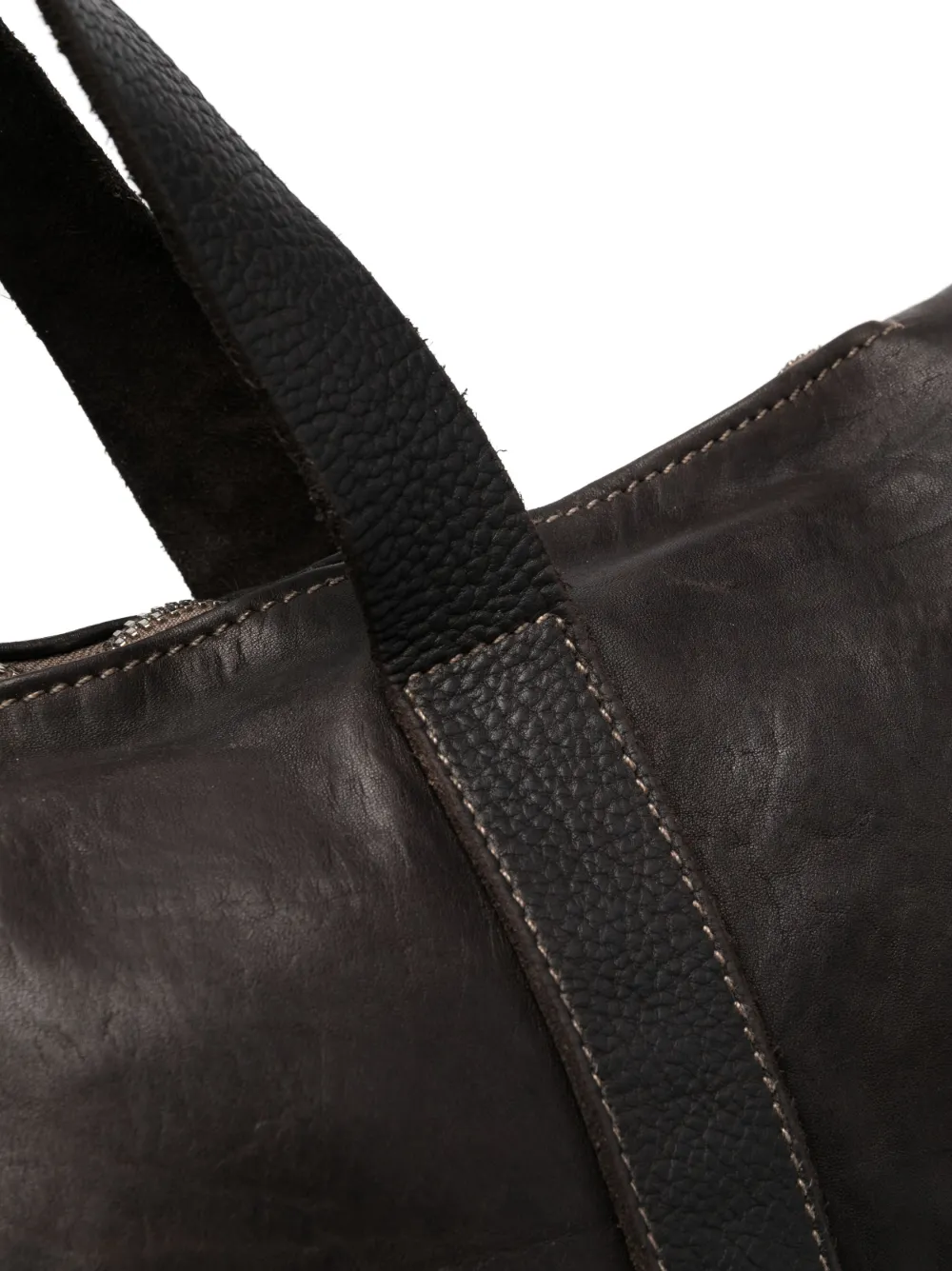 Guidi Top-handle Zipped Holdall In Braun