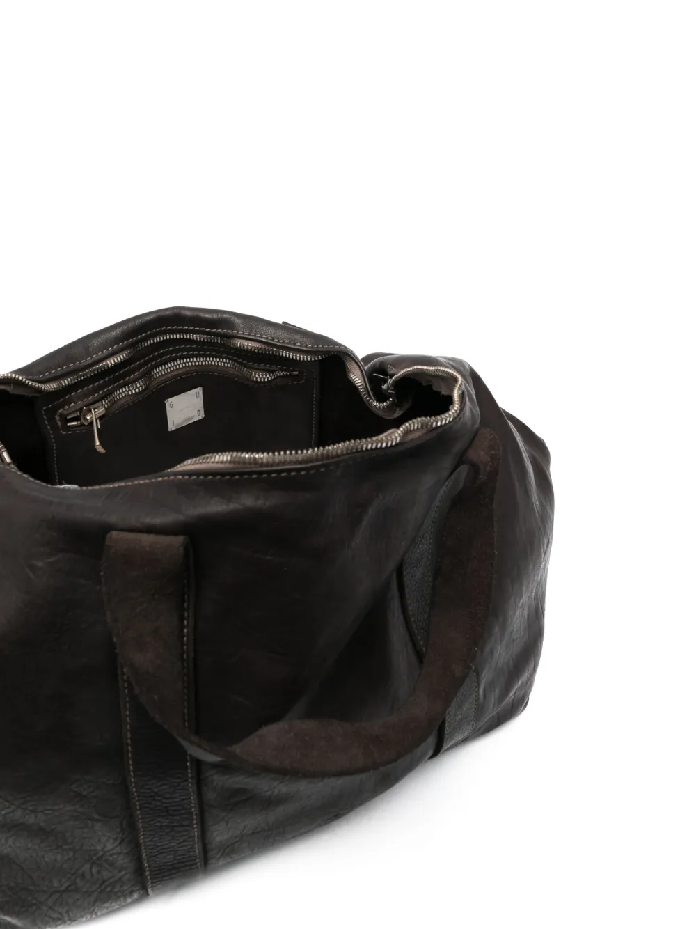 Guidi Top-handle Zipped Holdall In Braun
