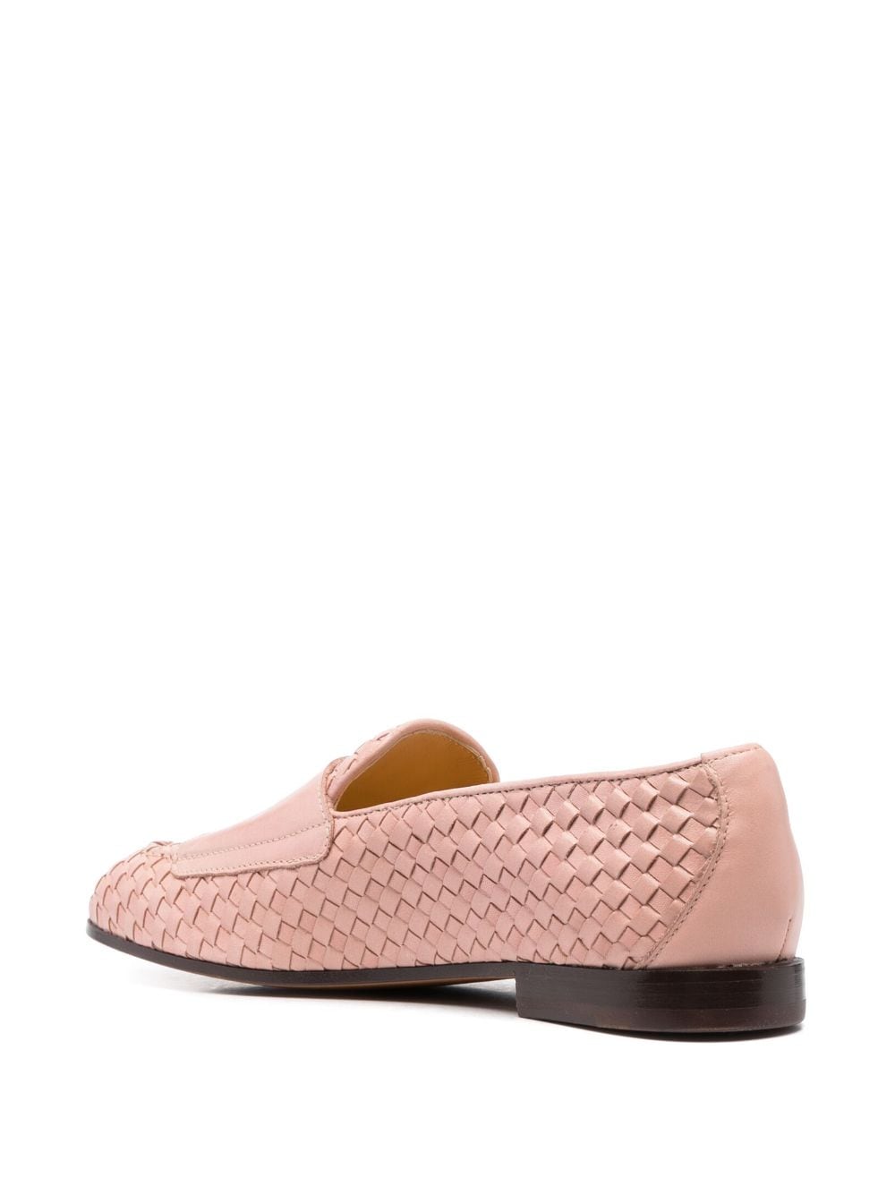 Shop Doucal's Double-buckle Woven Loafers In Rosa