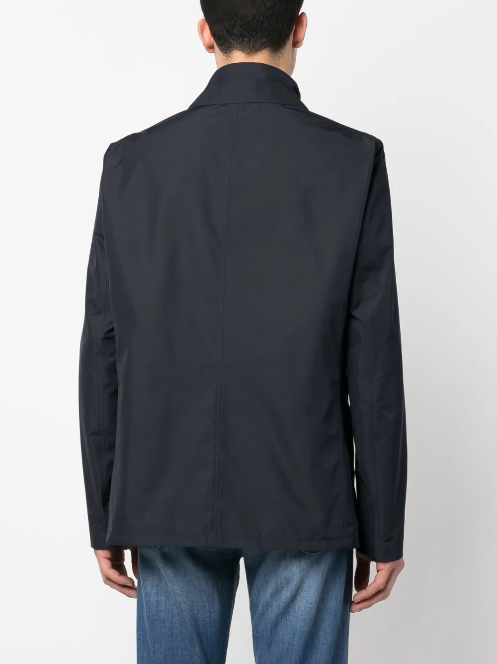 Herno Buttoned-up Single-breasted Blazer In Blau