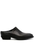 Guidi slip-on leather mules - Black