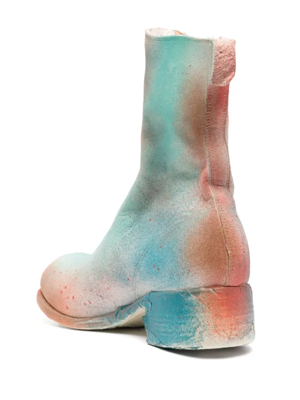 Guidi spray-paint Effect Boots | Blue | FARFETCH