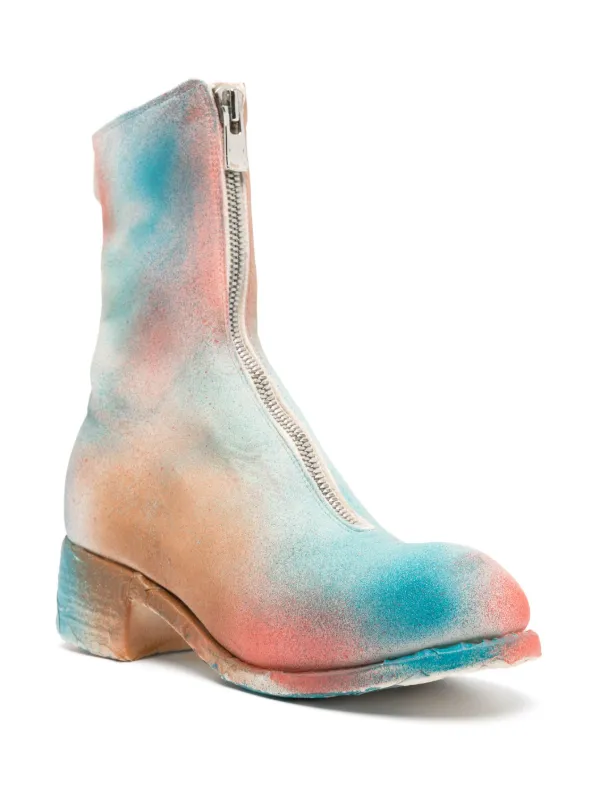 モ*！様 Guidi スプレーペイント ブーツ Guidi spray-paint Effect Boots | Blue | FARFETCH