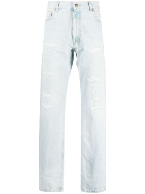 424 jeans rectos con efecto envejecido