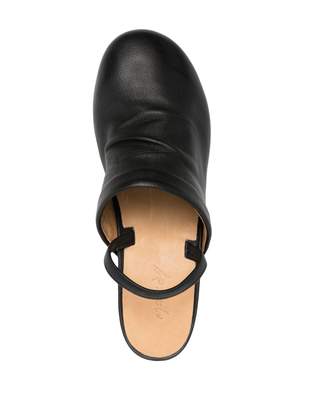 Shop Marsèll Leather Slingback Mules In Black