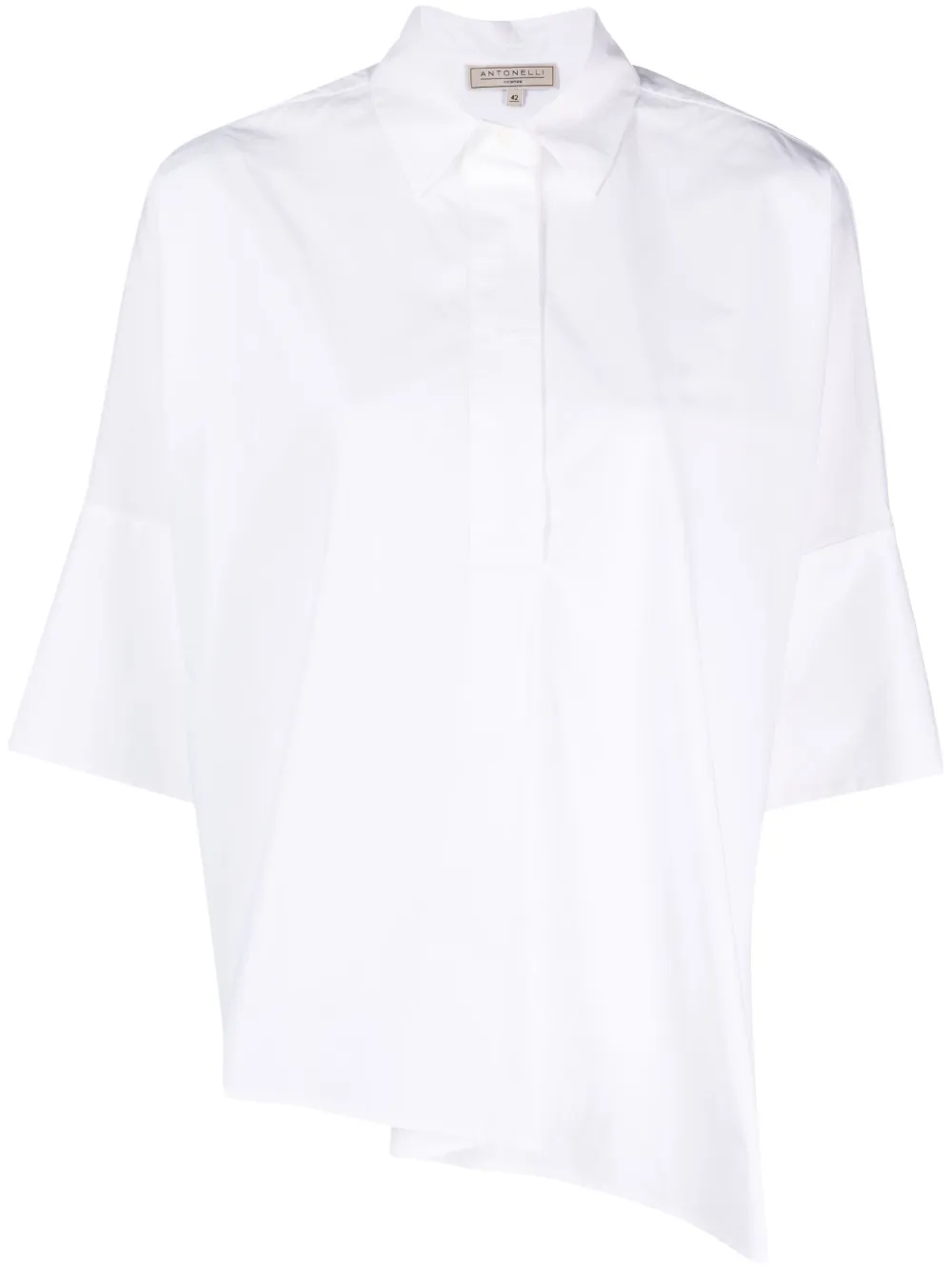 Antonelli asymmetric cotton shirt - White