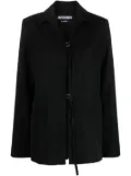 Jacquemus La veste Amaro buckle fastening jacket - Black