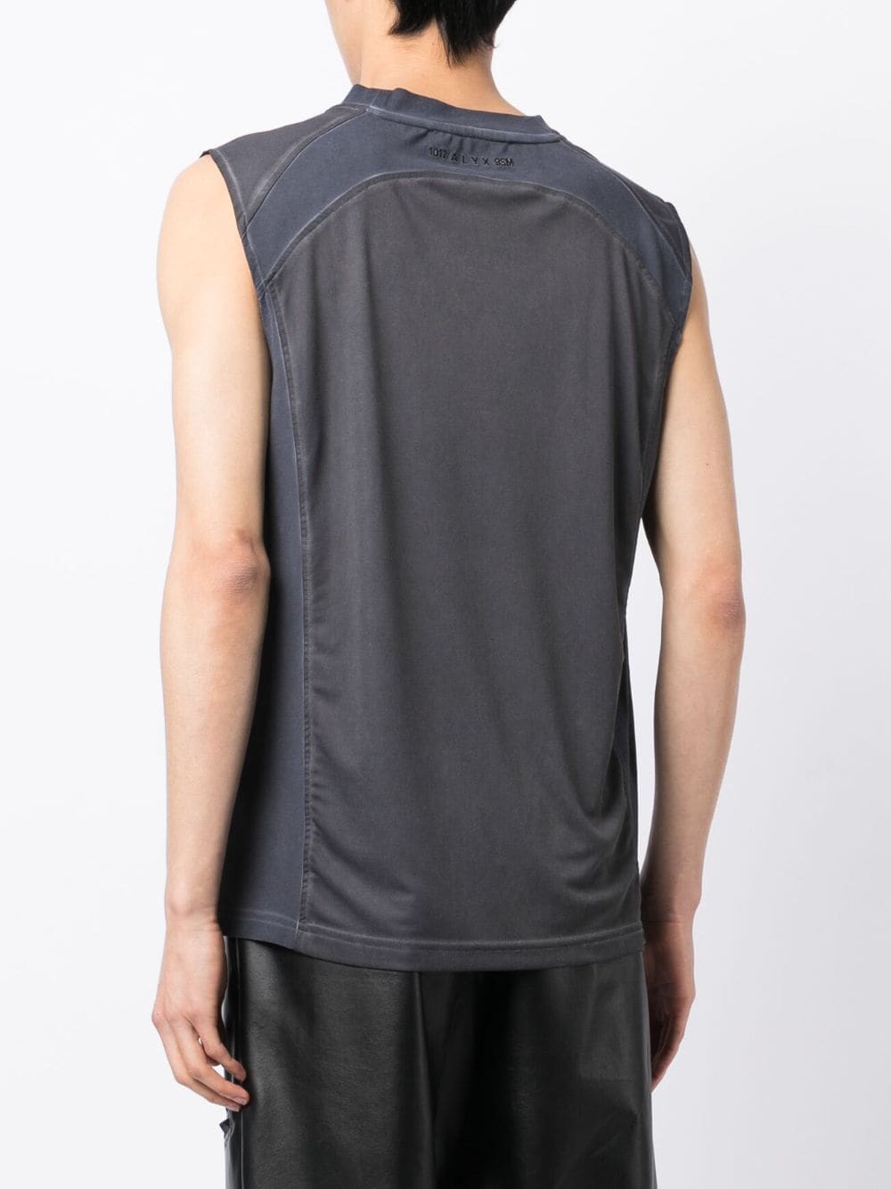 Shop Alyx Logo-embroidered Panelled Vest In Grau