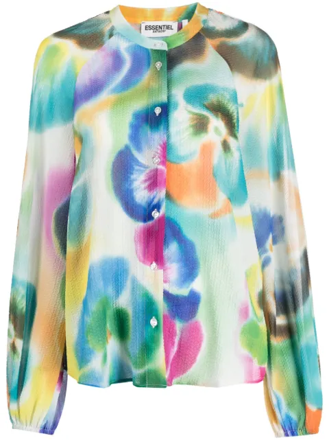 floral-print shirt