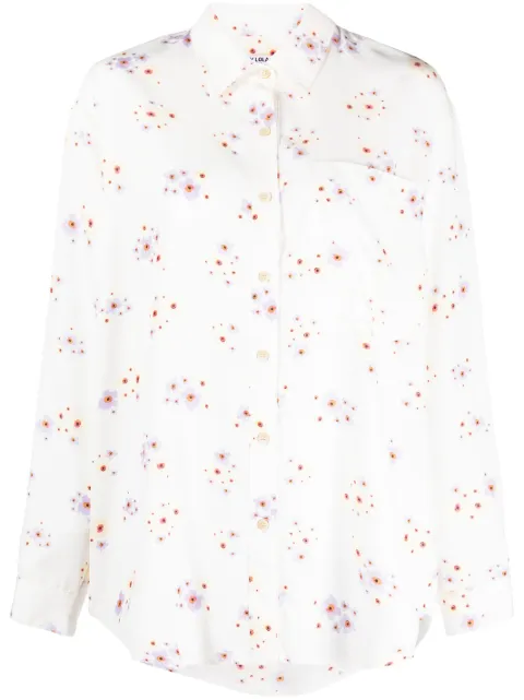 Bimba y Lola - Acrylic Flowers-print long-sleeve shirt