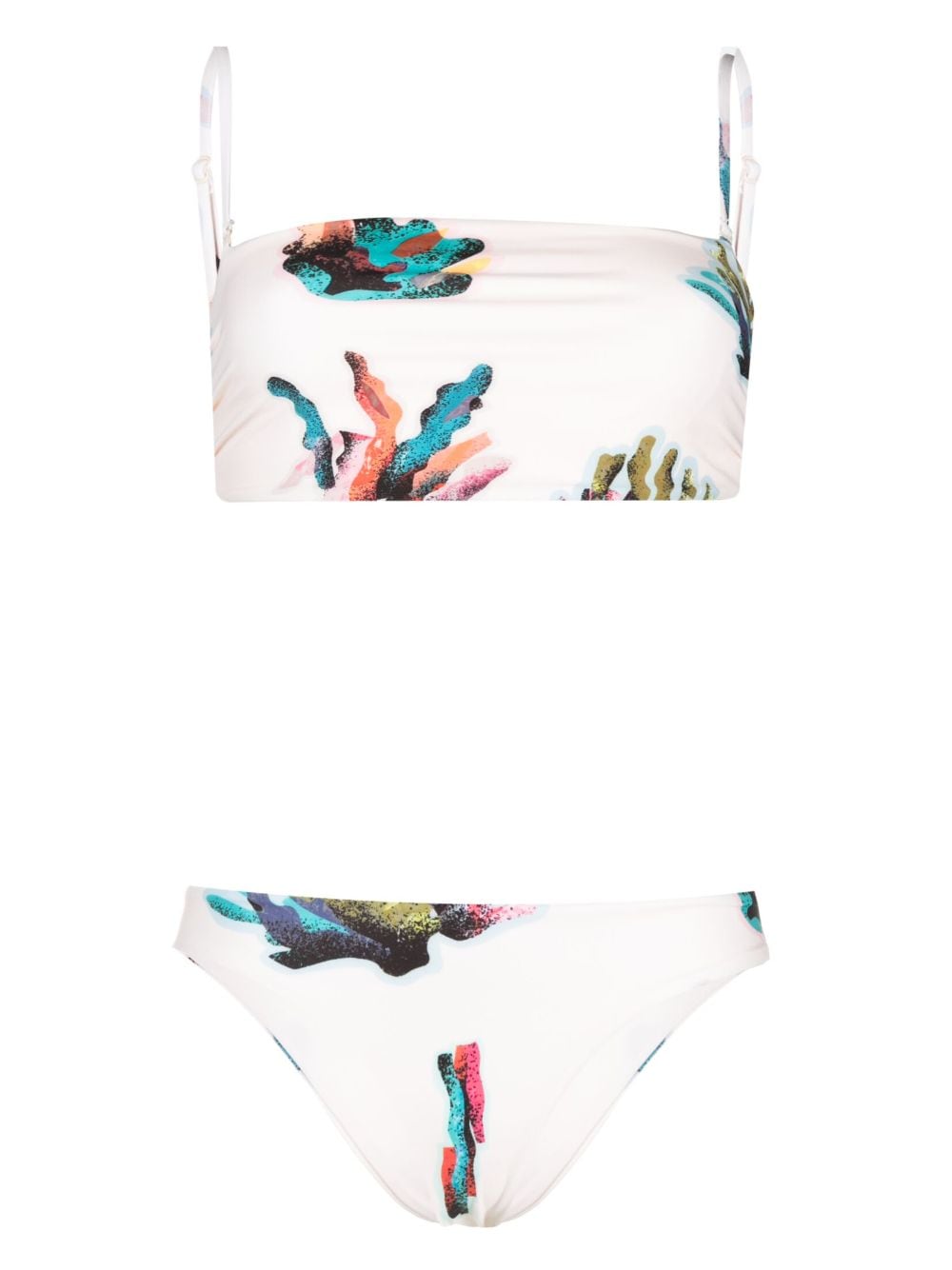 Bimba y Lola abstract-print bikini set - Neutrals