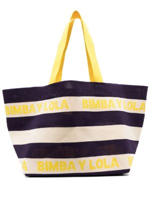 Bimba Y Lola Xs Eyelet-embellished Tote Bag In Yellow