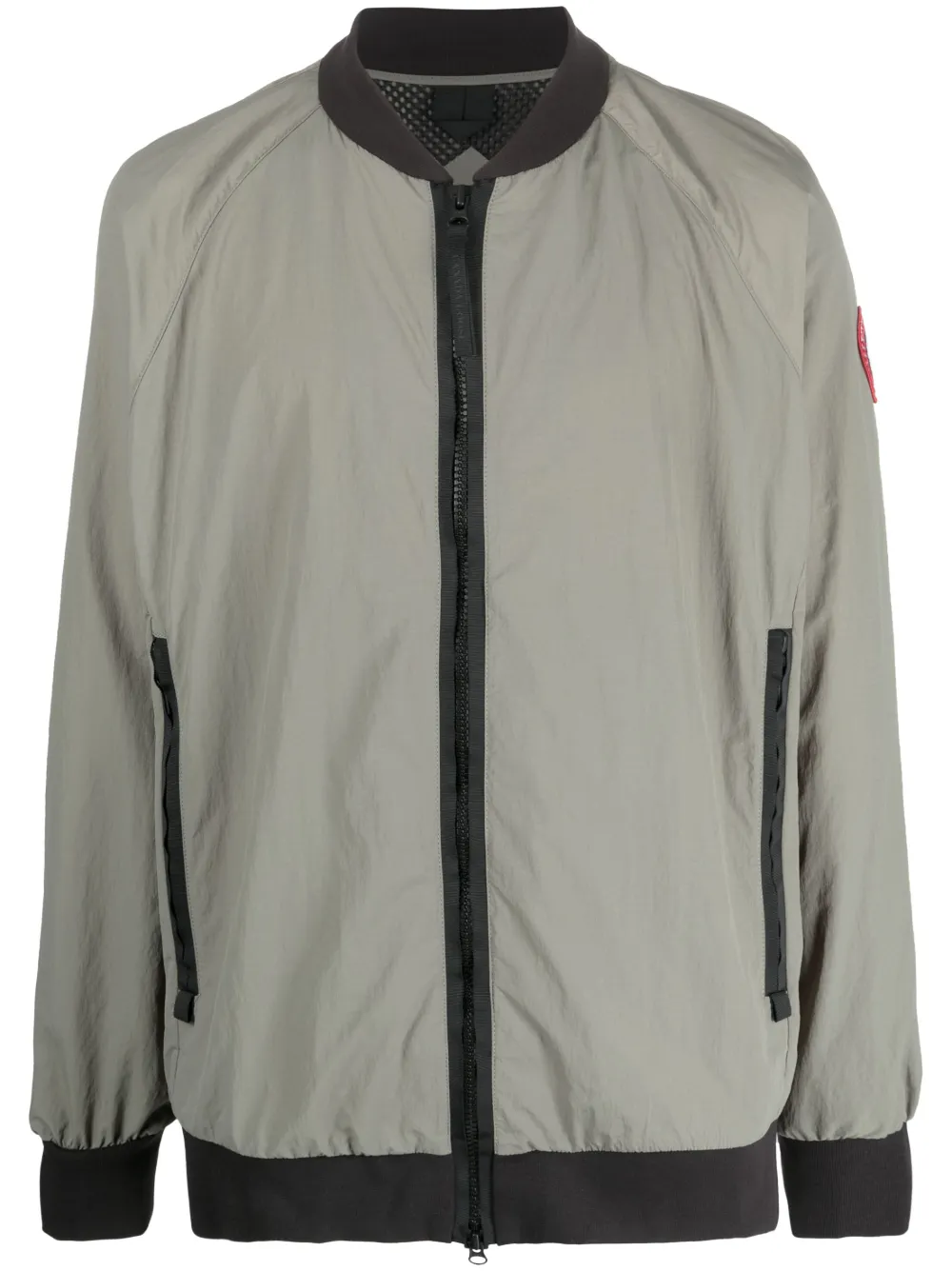 Canada Goose Logo-patch Bomber Jacket In Grün