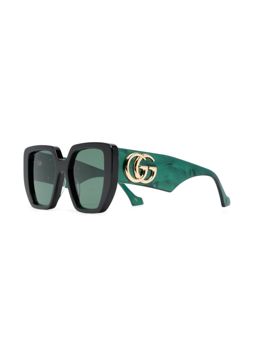 Gucci Eyewear Zonnebril met oversized montuur - Zwart