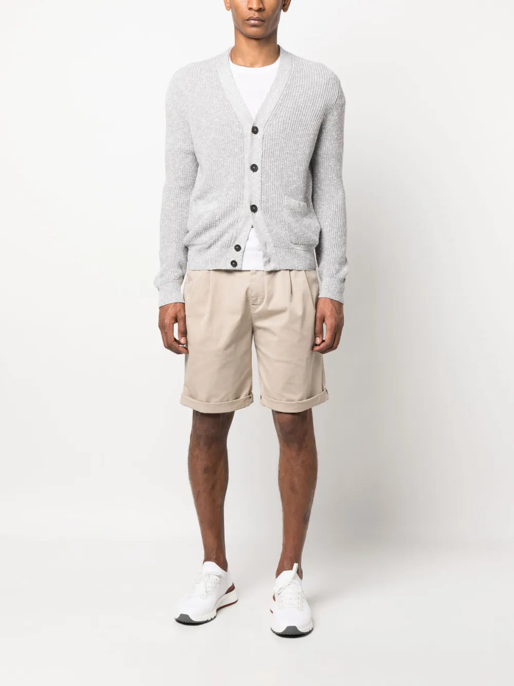 Peserico Effen vest - Grijs