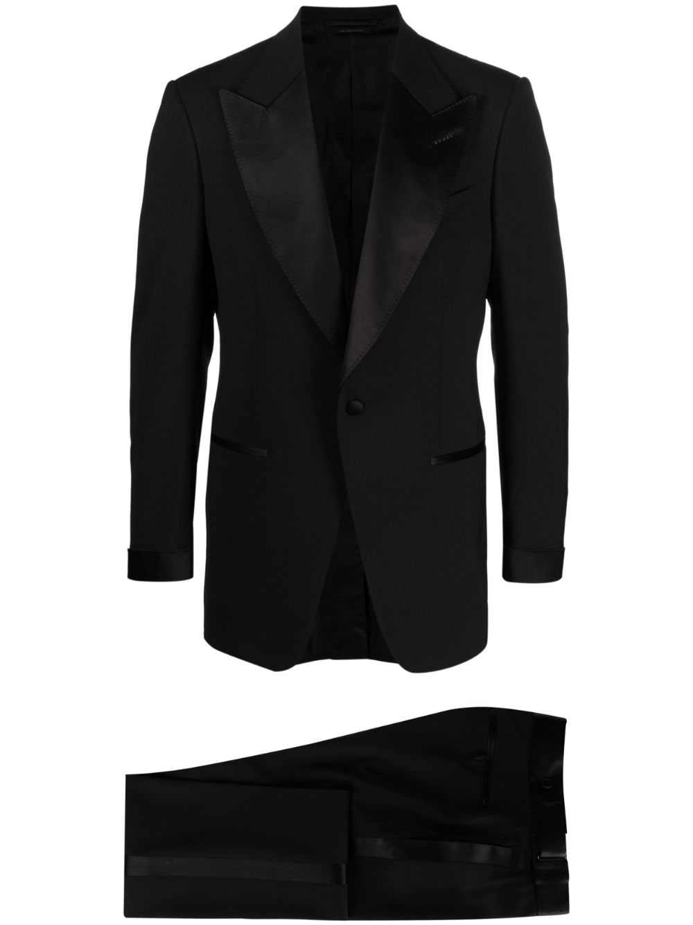 Shop Tom Ford Peak Lapels Single-breasted Suit In Schwarz