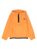 Comme Des Garçons Play Kids logo-patch pullover hooded jacket - Orange