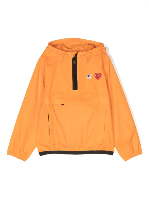 Comme Des Garçons Play Kids logo-patch pullover hooded jacket