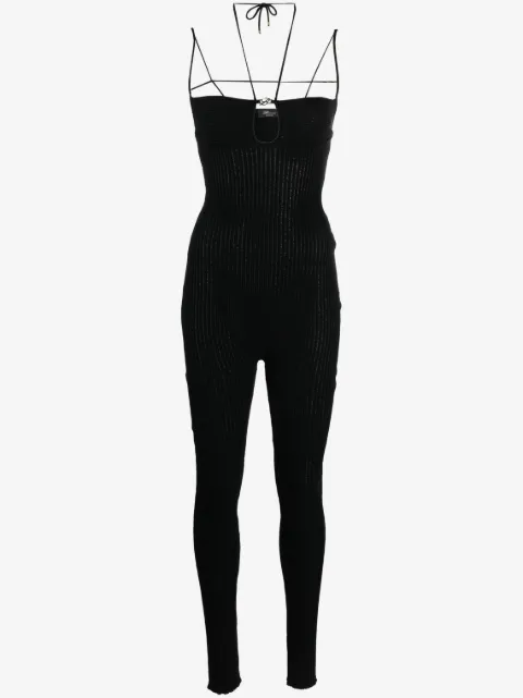 Blumarine jumpsuit tejido de canalé