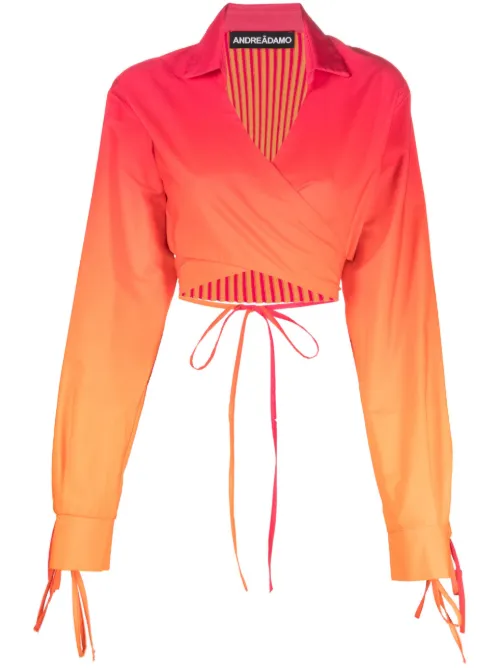 Blouse à taille nouée - ANDREĀDAMO - Modalova