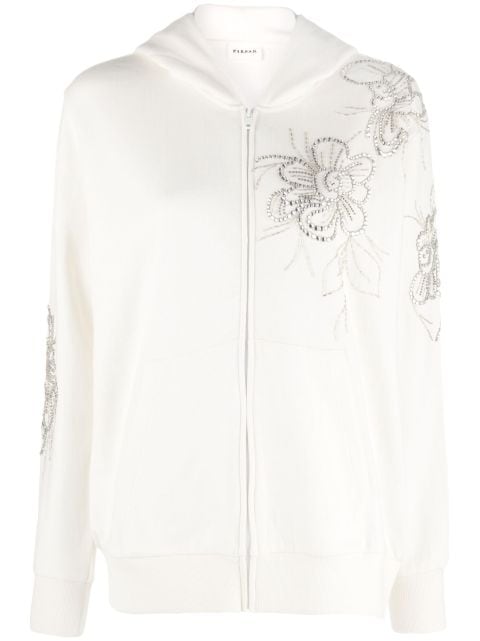 P.A.R.O.S.H. crystal-flower-detail hooded jacket