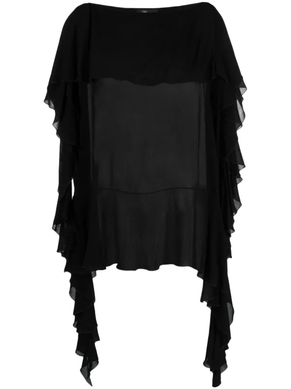 Blusa translúcida online negra